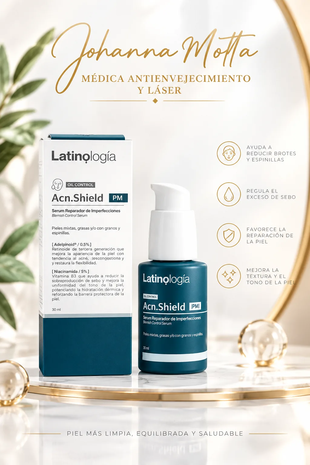 Latinologia Acn.Shield Pm Serum Reparador de imperfecciones. · Imagen 1